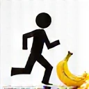Icono de un atleta con alimentos energéticos.
